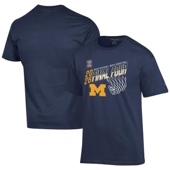 Michigan Wolverines Champion 2026 NCAA Men's Basketball Tournament March Madness Final Four T-Shirt - Navy
