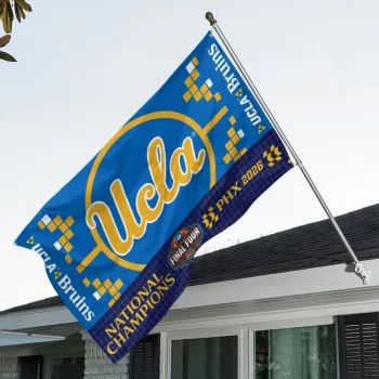 UCLA Bruins 2026 Women's Basketball National Champions 3D Double-side House Flag UCLACHAMP1011