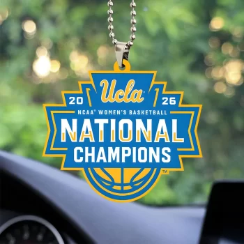 UCLA Bruins 2026 Women's Basketball National Champions Custom shape 2-sided Acrylic Car Ornament UCLACHAMP1013