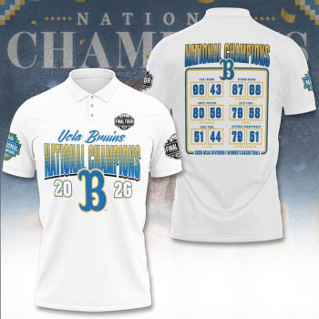 UCLA Bruins 2026 Women's Basketball National Champions Polo Shirt UCLACHAMP1023