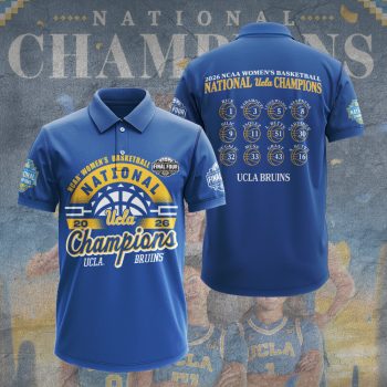 UCLA Bruins 2026 Women's Basketball National Champions Polo Shirt UCLACHAMP1028