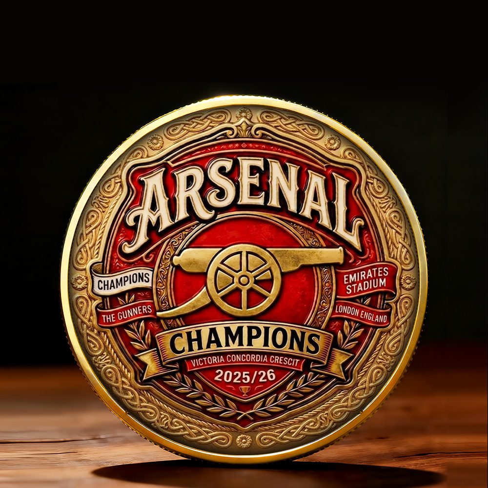 Arsenal-FC-Premier-League-Champions-2526-Commemorative-Coin-CHAMP2020756 Arsenal FC Premier League Champions 25/26 Commemorative Coin CHAMP2020756