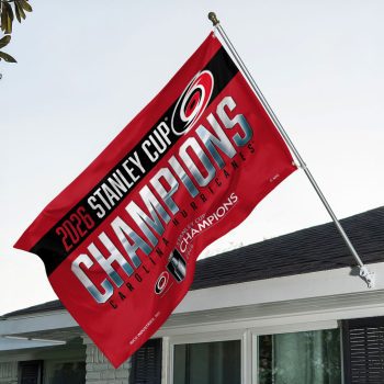 Carolina Hurricanes 2026 Stanley Cup Champions 3D Double-side House Flag CHAMP2020787