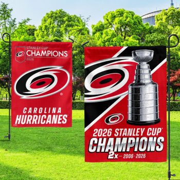 Carolina Hurricanes 2026 Stanley Cup Champions Double-side Garden Flag CHAMP2020775