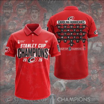 Carolina Hurricanes 2026 Stanley Cup Champions Polo Shirt CHAMP2020821
