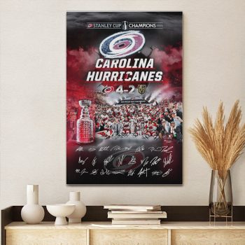 Carolina Hurricanes 2026 Stanley Cup Champions Rectangle Canvas With Inner Frame CHAMP2020700