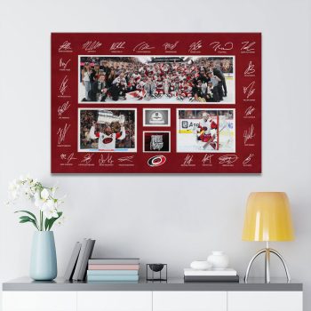 Carolina Hurricanes 2026 Stanley Cup Champions Rectangle Canvas With Inner Frame CHAMP2020703