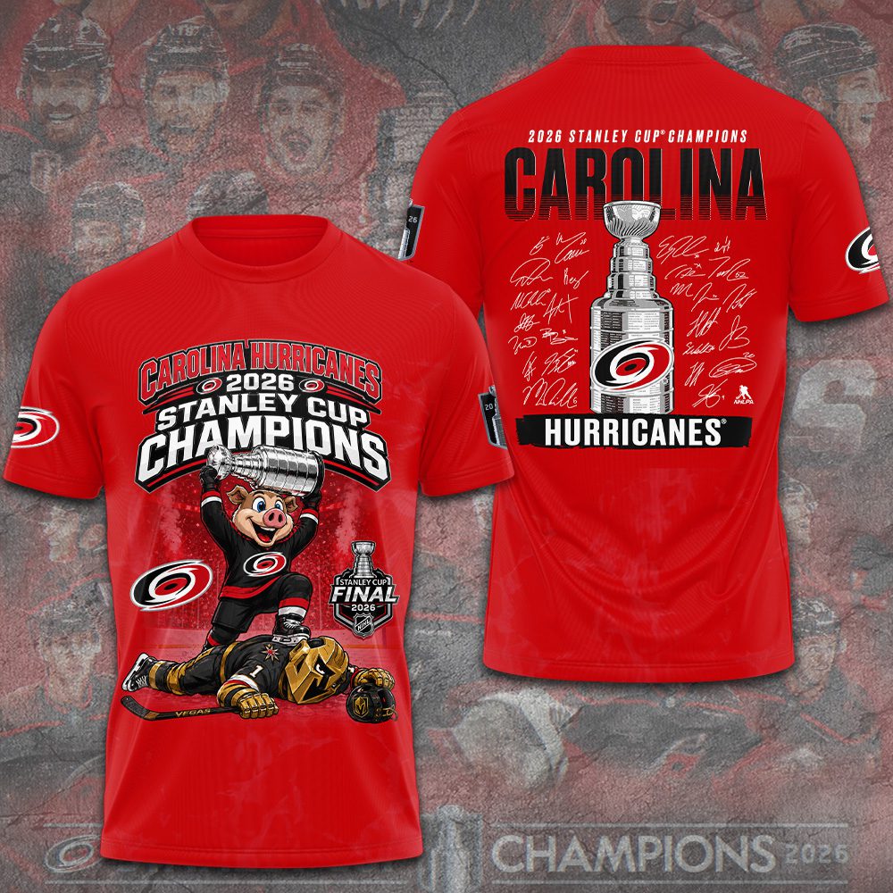Carolina-Hurricanes-2026-Stanley-Cup-Champions-Unisex-Performance-T-Shirt-CHAMP2020840 Carolina Hurricanes 2026 Stanley Cup Champions Unisex Performance T-Shirt CHAMP2020840