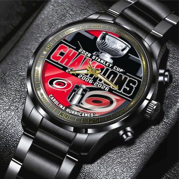 Carolina Hurricanes Black Stainless Steel Watch CHAMP2020830
