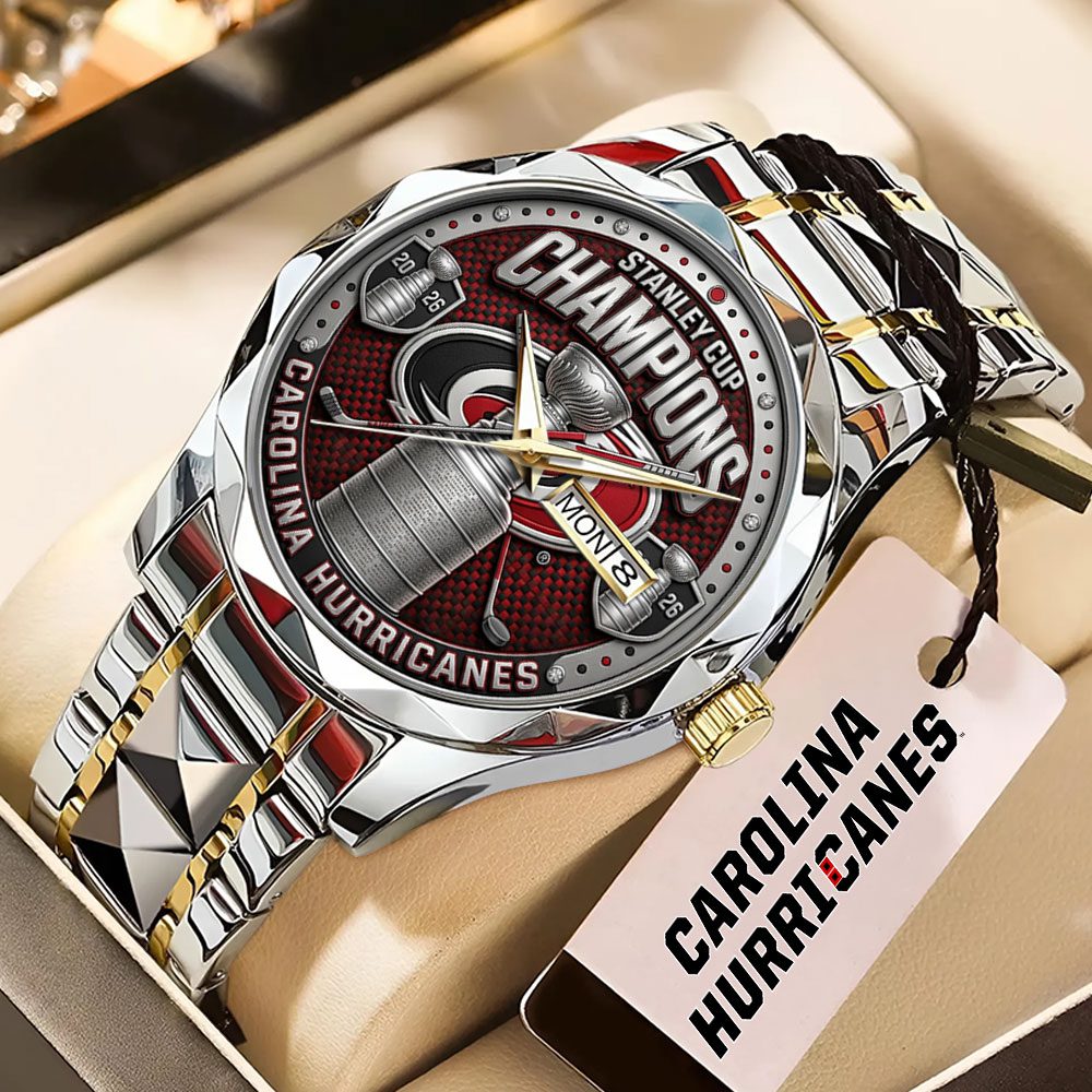 Carolina-Hurricanes-Stanley-Cup-Champions-2026-Alloy-Luxury-Quartz-Watch-CHAMP2020633 Carolina Hurricanes Stanley Cup Champions 2026 Alloy Luxury Quartz Watch CHAMP2020633