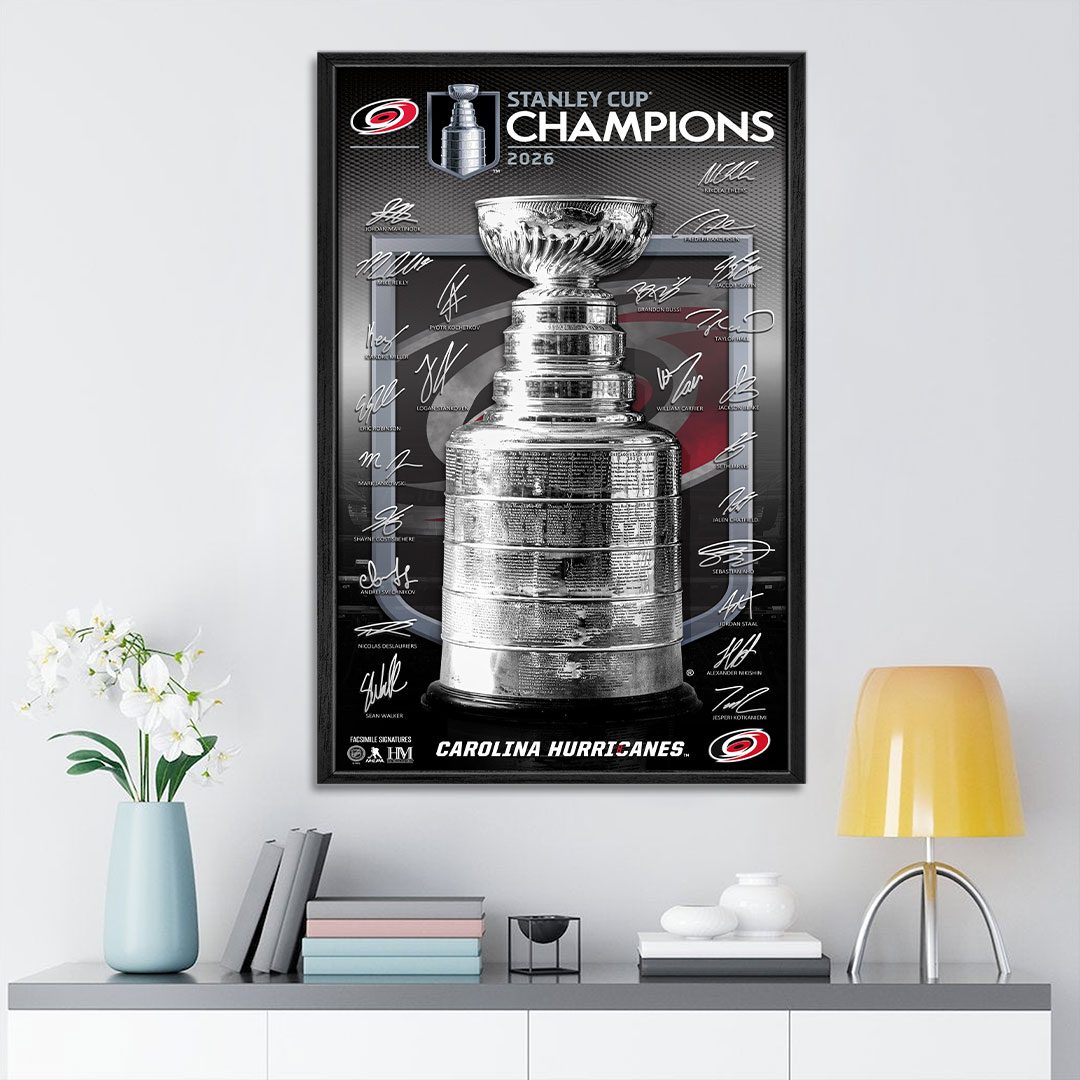 Carolina-Hurricanes-Stanley-Cup-Champions-2026-Rectangle-Canvas-With-Inner-Frame-CHAMP2020702 Carolina Hurricanes Stanley Cup Champions 2026 Rectangle Canvas With Inner Frame CHAMP2020702