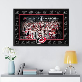 Carolina Hurricanes Stanley Cup Champions 2026 Rectangle Canvas With Inner Frame CHAMP2020704