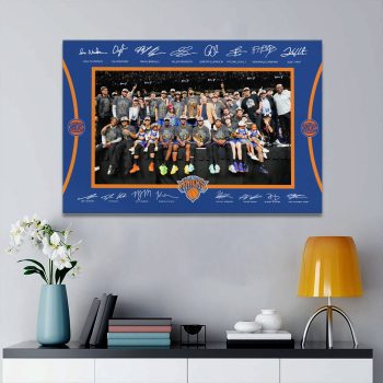 New York Knicks 2026 NBA Finals Champions Rectangle Canvas With Inner Frame CHAMP2020712