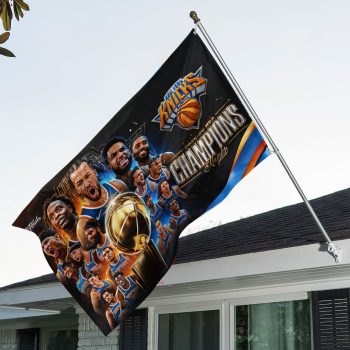 New York Knicks NBA Finals Champions 2026 3D Double-side House Flag CHAMP2020791