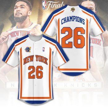 New York Knicks NBA Finals Champions 2026 Baseball Jersey CHAMP2020674