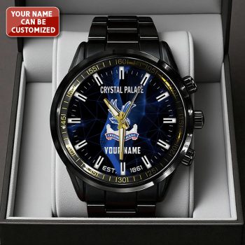 Personalized Crystal Palace FC Black Stainless Steel Watch CHAMP2020832